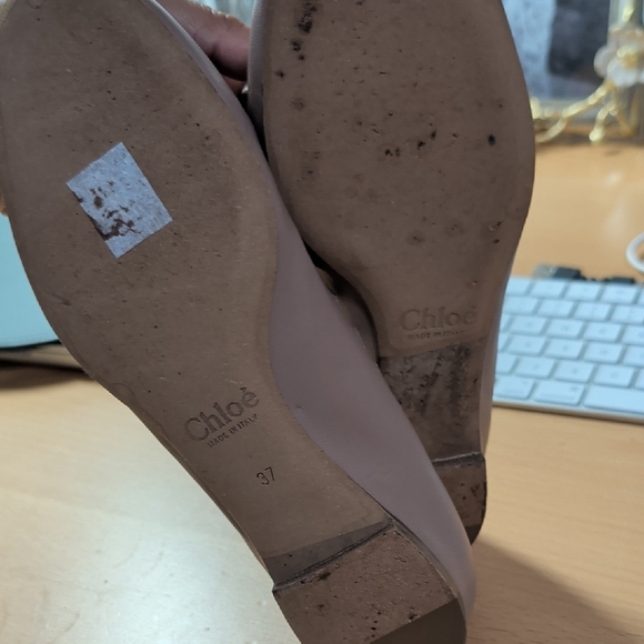 Chloe Taupe Scalloped Flats Laurens - Picture 3 of 4